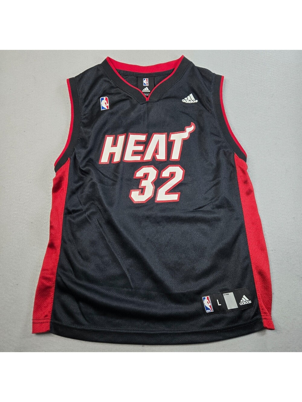 Adidas Miami Heat Shaquille O’Neal #32 Youth Large NBA Basketball Jersey Black